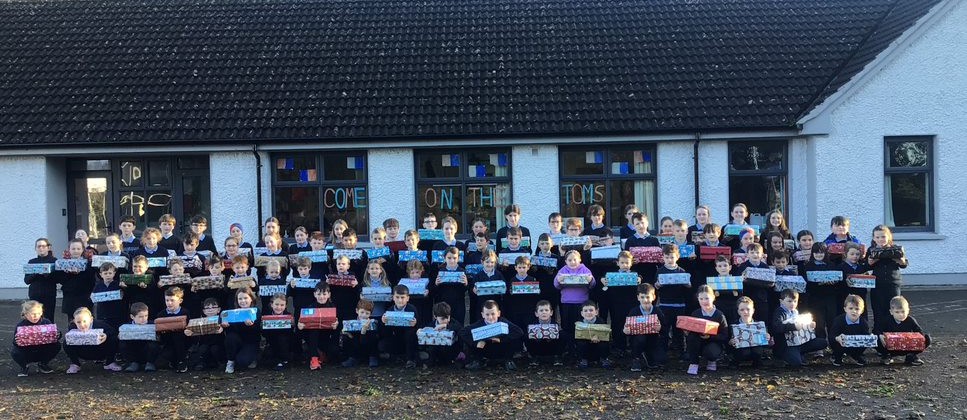 Kilchreest National School Spreads Joy: Collects 107 Shoeboxes for the Christmas Shoebox Appeal