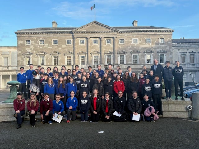 Kilchreest National School Sixth Class pupils on their trip to Dublin