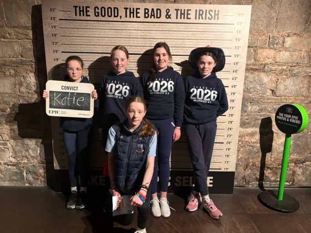 Kilchreest National School Sixth Class pupils on their trip to Dublin