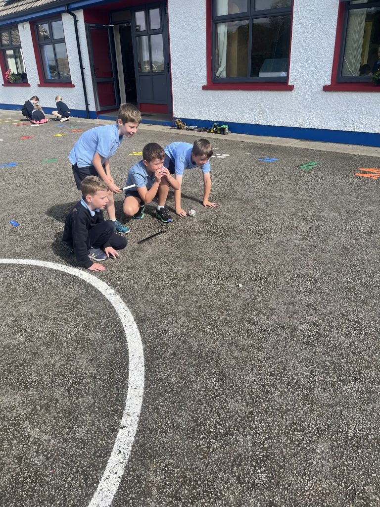 Learning image from Learning in action – Pupils investigating and measuring outdoors