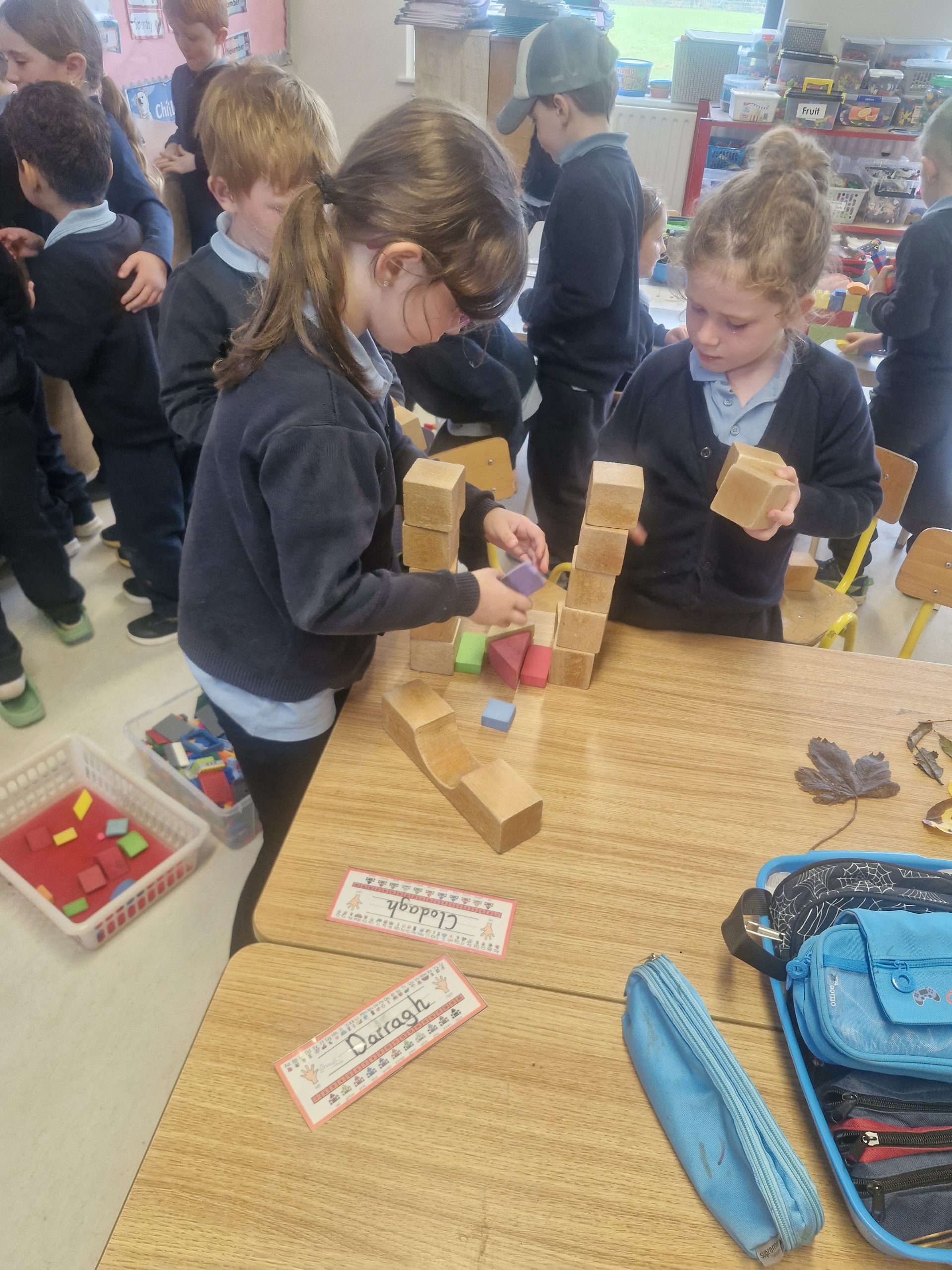 Kilchreest National School infants taking part in the Humpty Dumpty STEM Challenge