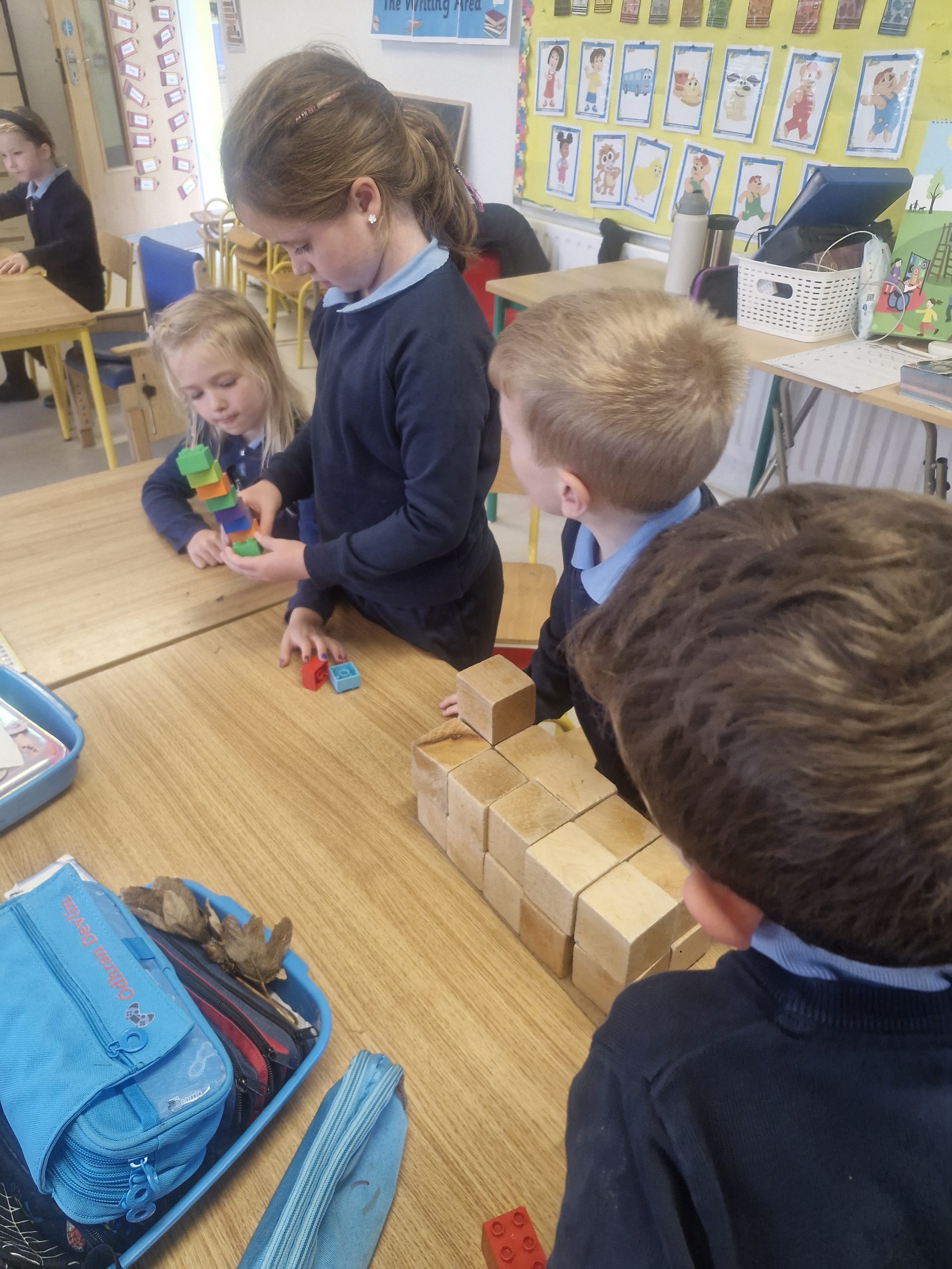 Kilchreest National School infants taking part in the Humpty Dumpty STEM Challenge