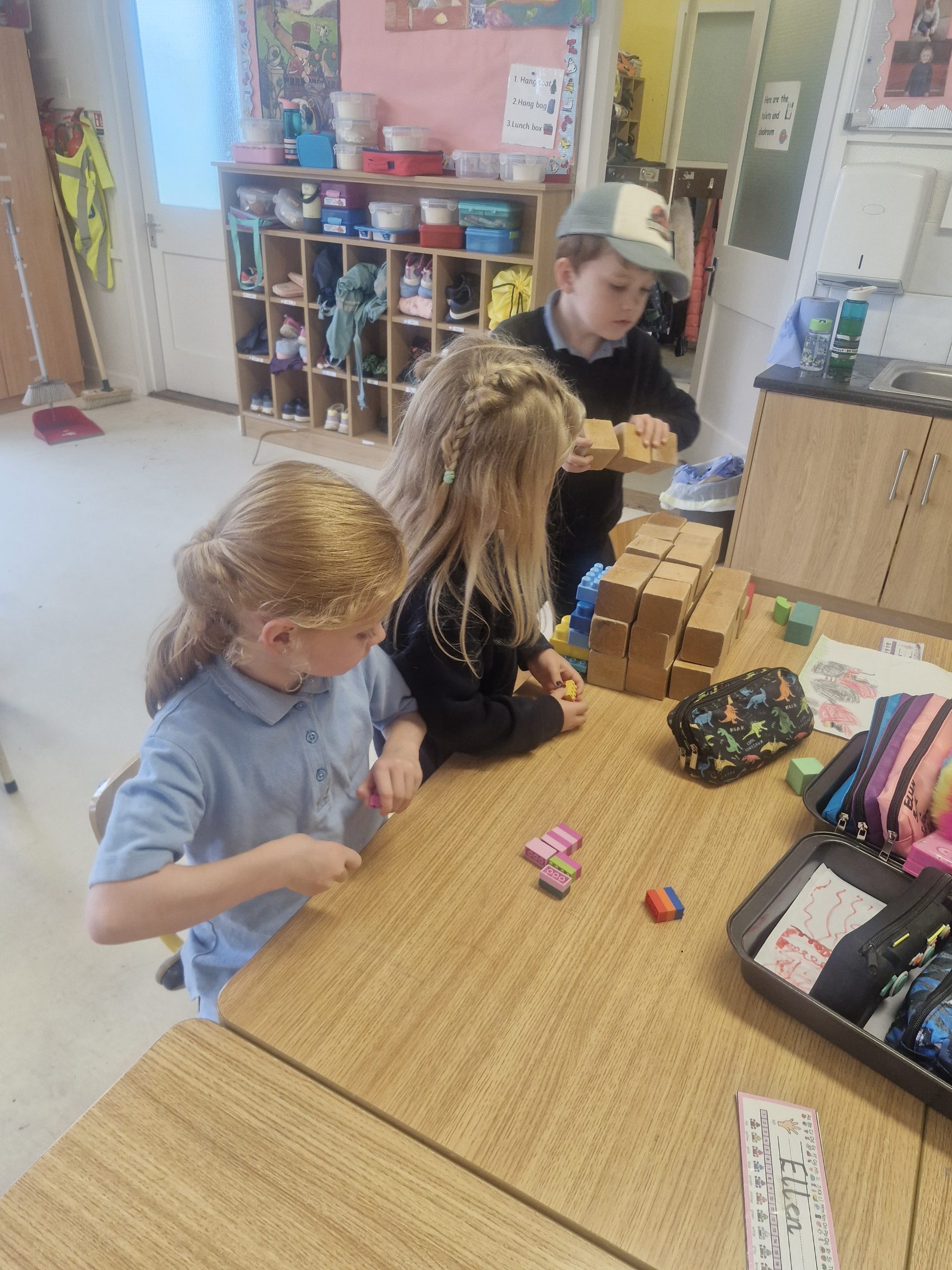 Kilchreest National School infants taking part in the Humpty Dumpty STEM Challenge