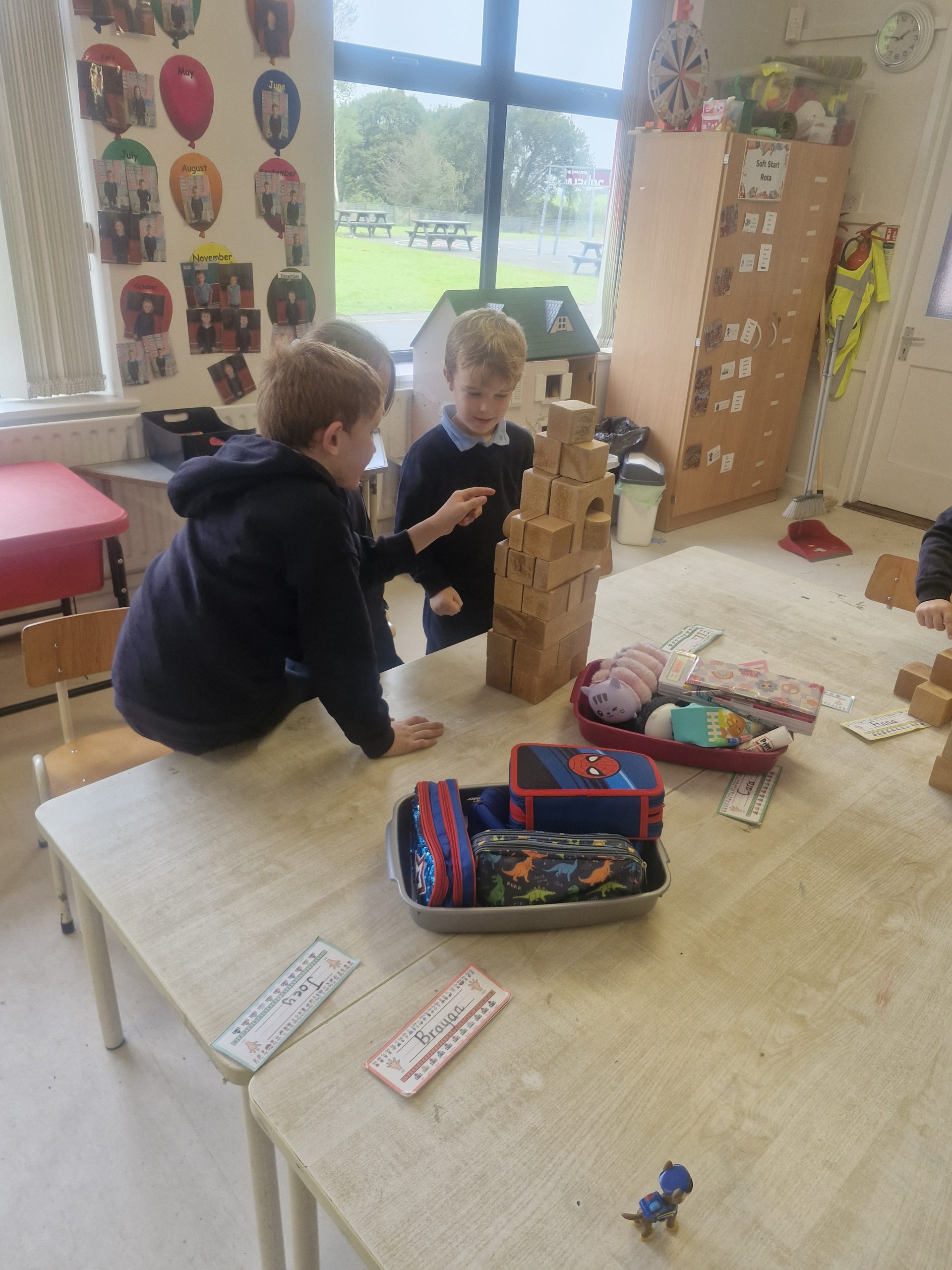 Kilchreest National School infants taking part in the Humpty Dumpty STEM Challenge