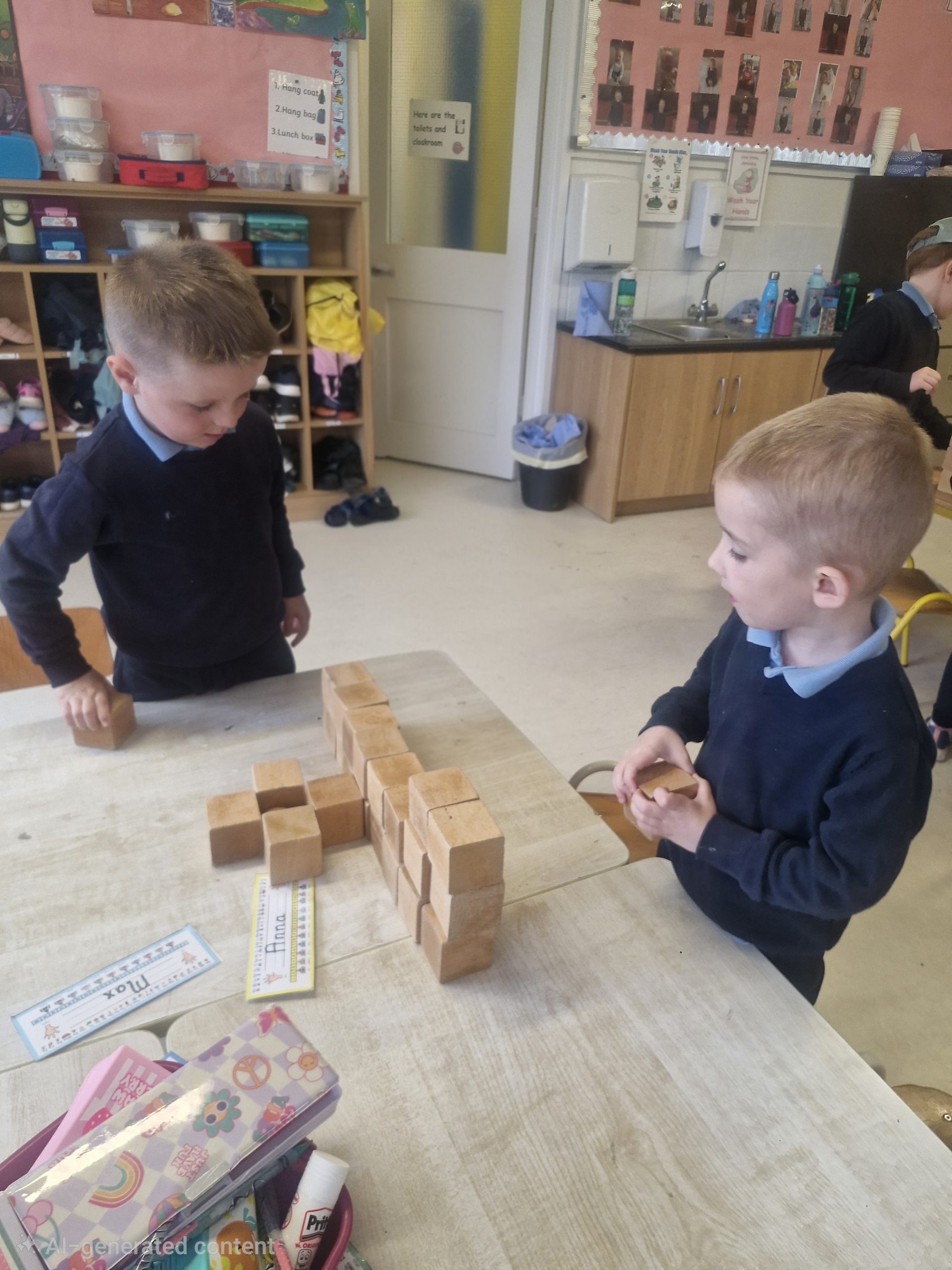 Kilchreest National School infants taking part in the Humpty Dumpty STEM Challenge