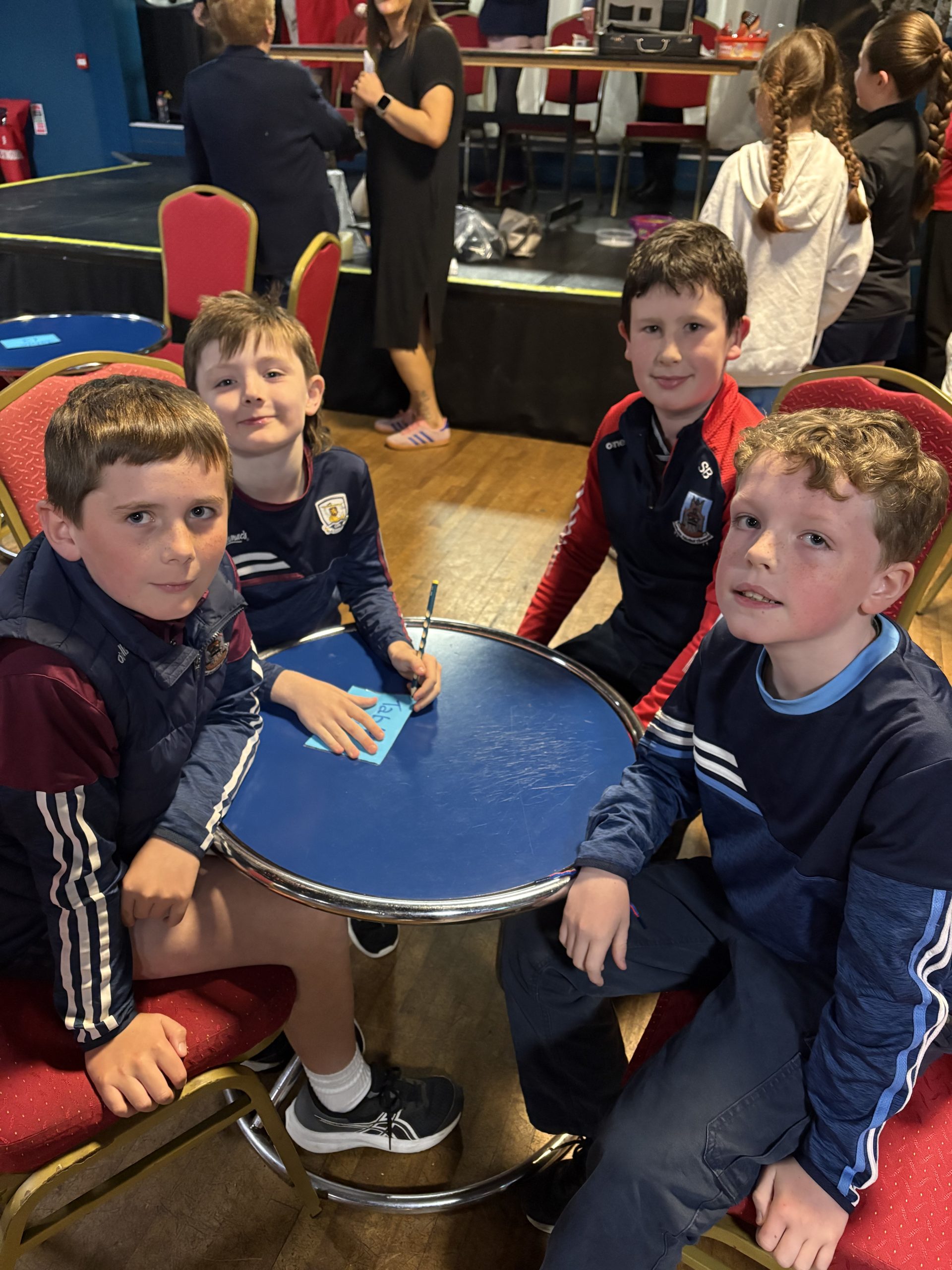 Kilchreest National School quiz team at the Primary School Quiz in Gort