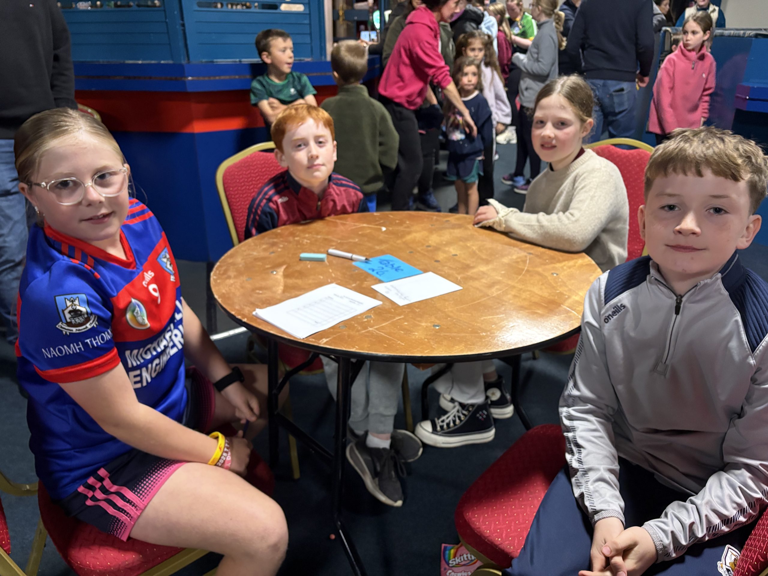 Kilchreest National School quiz team at the Primary School Quiz in Gort