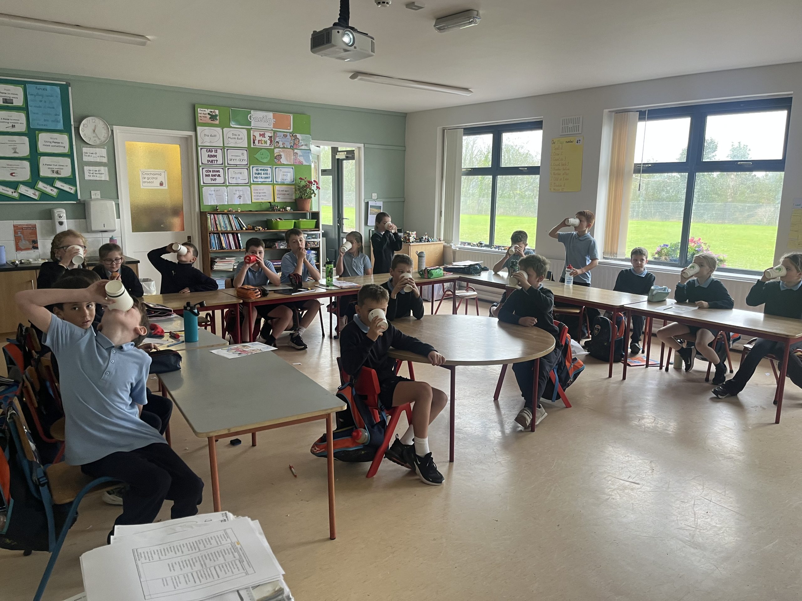 Ms. Cusack’s class enjoying potato and leek soup